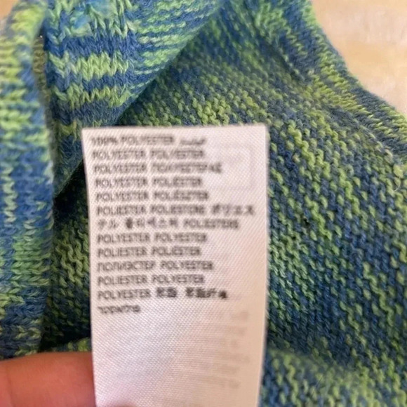 Edikted green and blue crop sweater size small long sleeve buttons - Picture 8 of 9